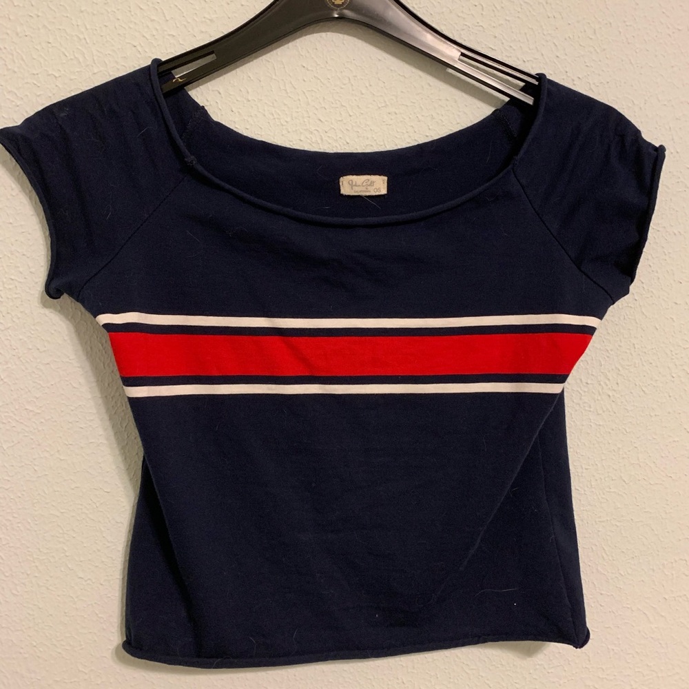 Brandy Melville/John Galt Striped Boatneck Tee